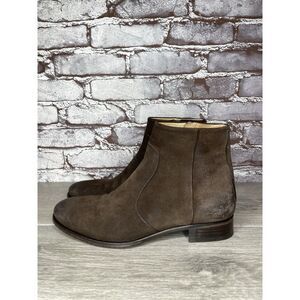 N.D.C. Made by Hand Brown Maple Suede Leather Zip Booties Boots Women 39EU/8.5M